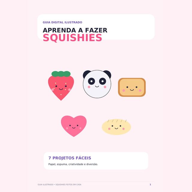 Capa do guia digital Aprenda a Fazer Squishies