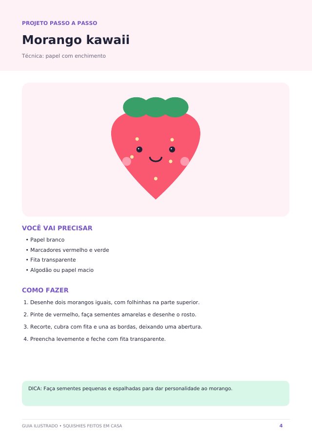 Página do projeto Morango kawaii